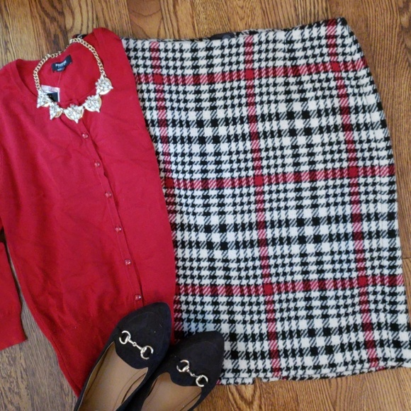 Talbots Dresses & Skirts - Talbots Plaid Houndstooth Pencil skirt